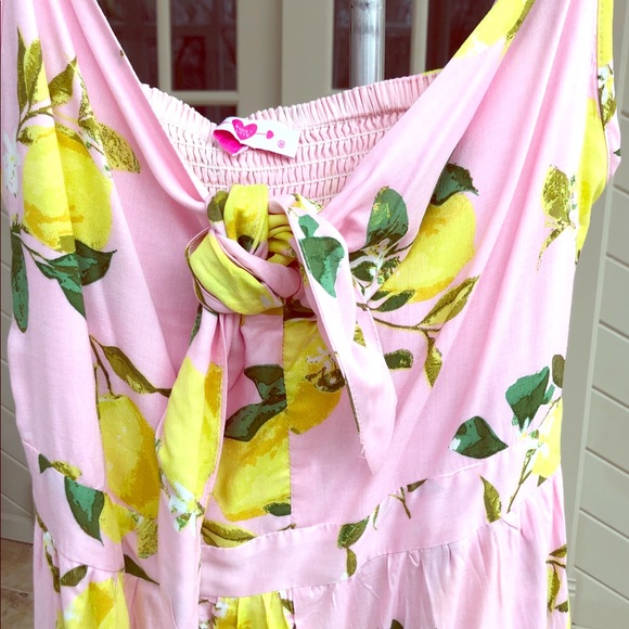 Buddy Love Pants - Buddy Love Lemon & Pink Romper